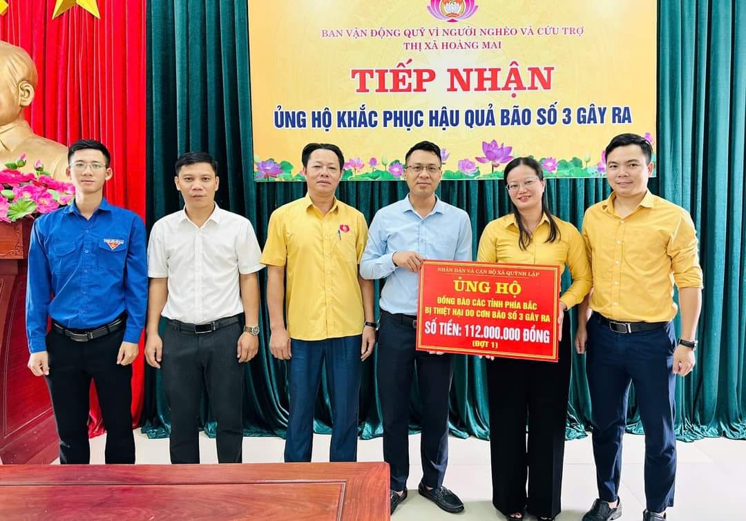 trao ủng hộ 112 triệu đồng